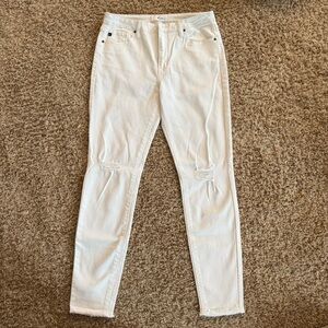 KanCan White Skinny Distressed Jeans Size 30,